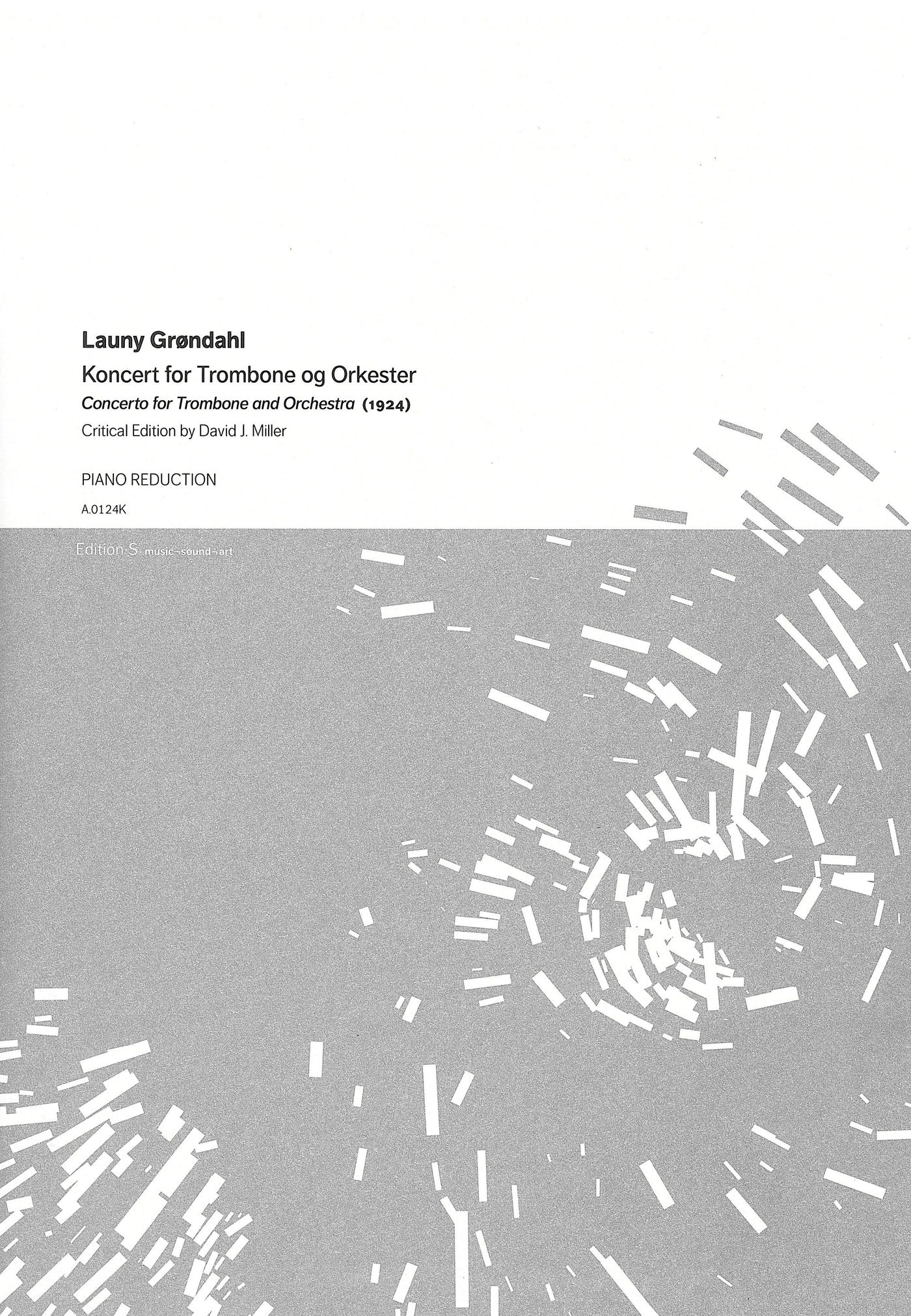 トロンボーン協奏曲（トロンボーンソロ）／Concerto for Trombone and Piano (Grondahl)