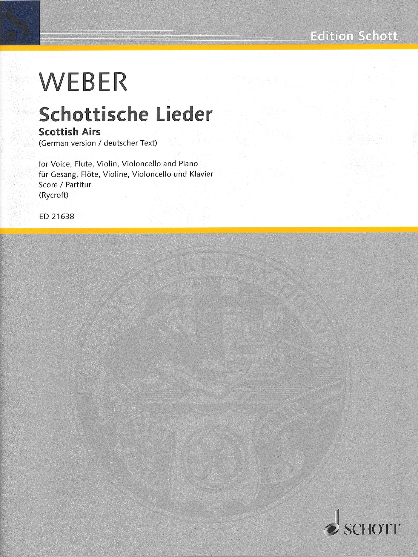 10のスコットランド民謡 WeV U.16（ドイツ語版）／Schottische Lieder (Scottish Airs) WeV U.16