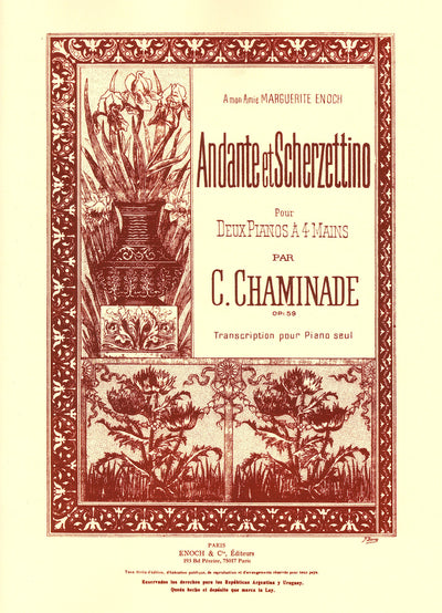 アンダンテとスケルツェティーノ Op.59（2台4手）／Andante et Scherzettino Op. 59 (2P4H) (Enoch)