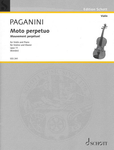 無窮動（常動曲）Op.11（ヴァイオリンソロ）／Moto Oerpetuo Op. 11 (Violin & Piano)