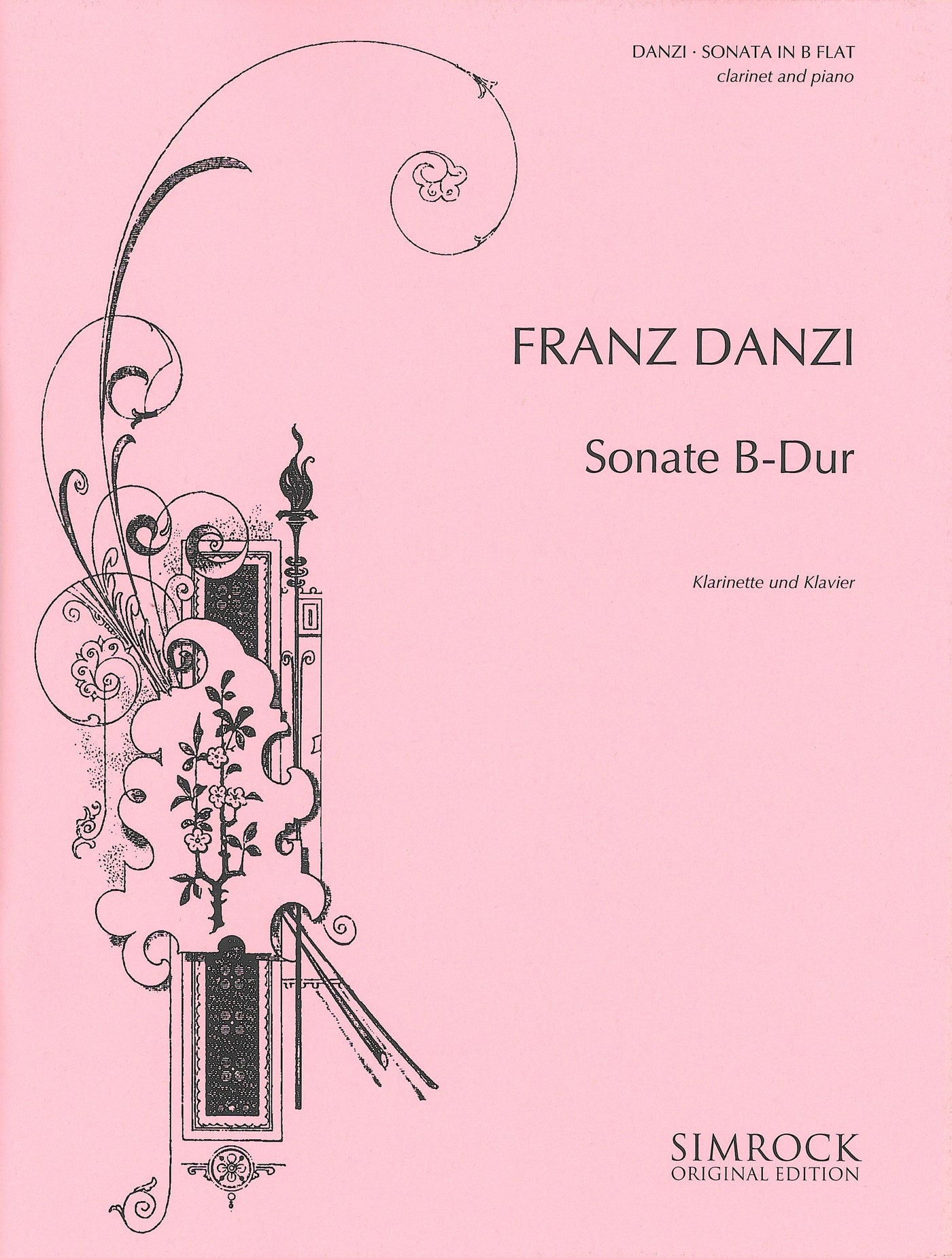 クラリネット・ソナタ 変ロ長調（クラリネットソロ）／Clarinet Sonate in B Flat (Danzi)