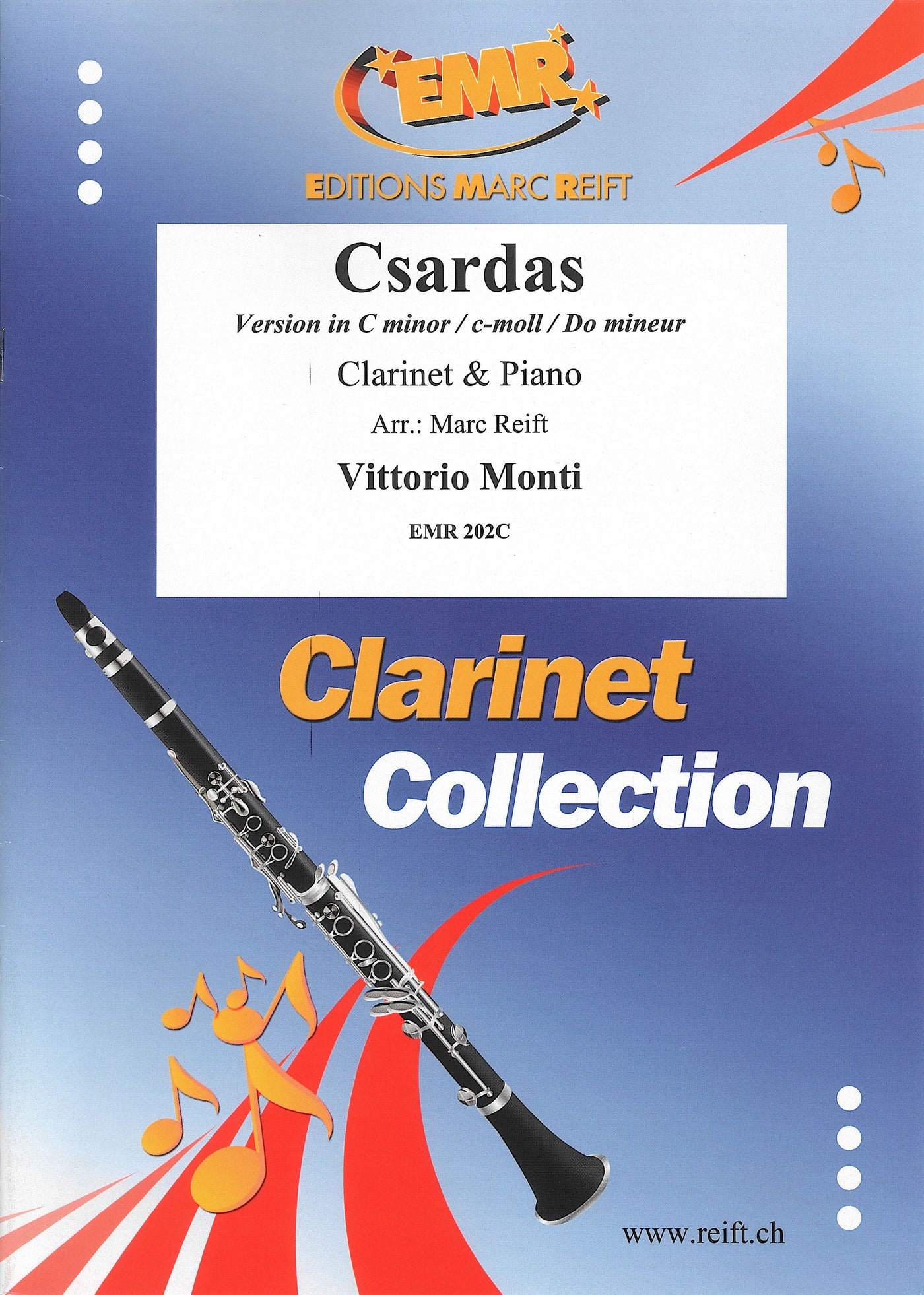 チャルダッシュ（ハ短調）（クラリネットソロ）／Csardas (Version in C minor) (Clarinet & Piano)