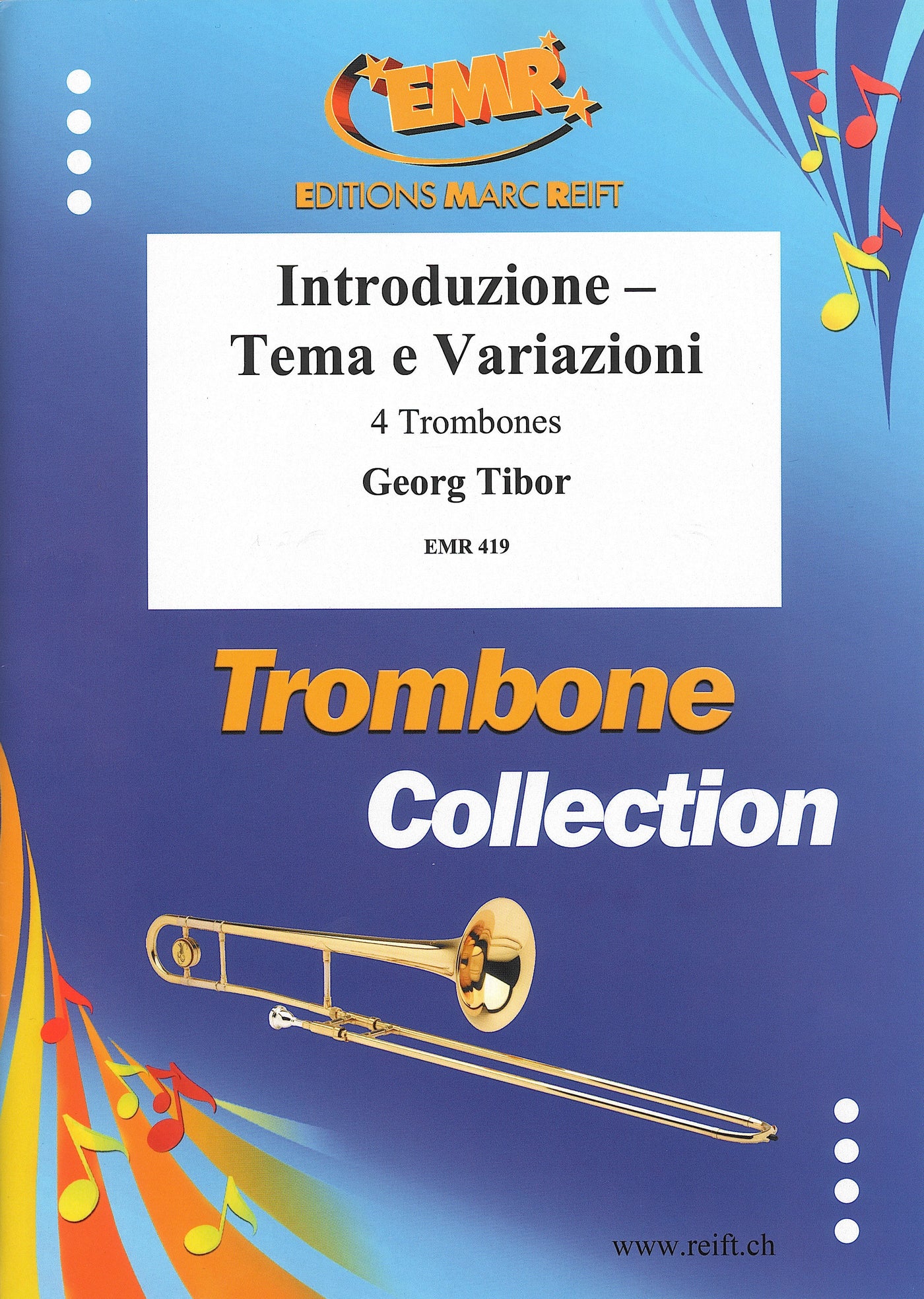 序奏、主題と変奏 作品13a（トロンボーン4重奏）／Introduzione, Tema e Variazioni Op.13a (Trombone Q