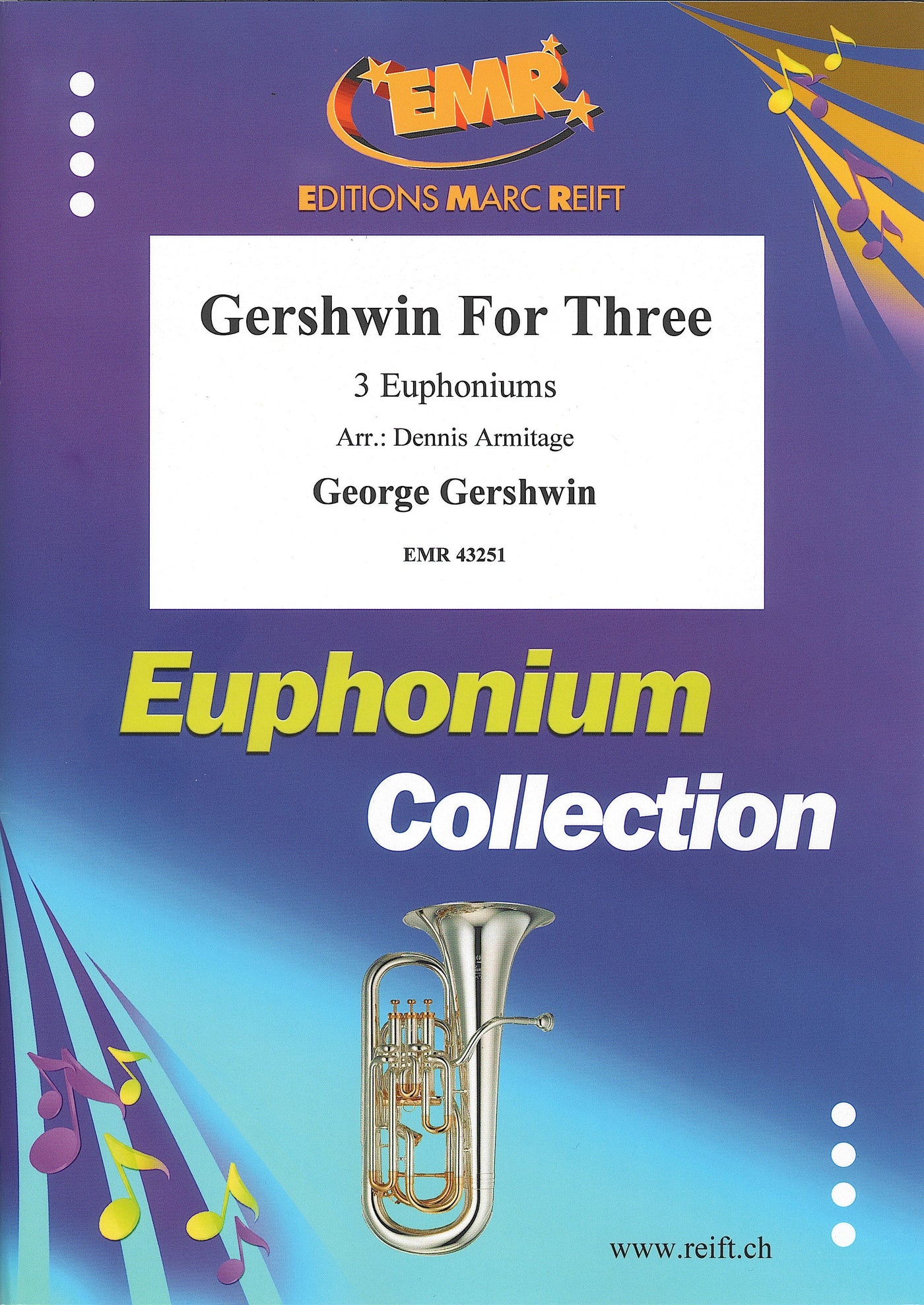 ガーシュウィン曲集（ユーフォニアム3重奏）／Gershwin for Three (Euphonium Trio)