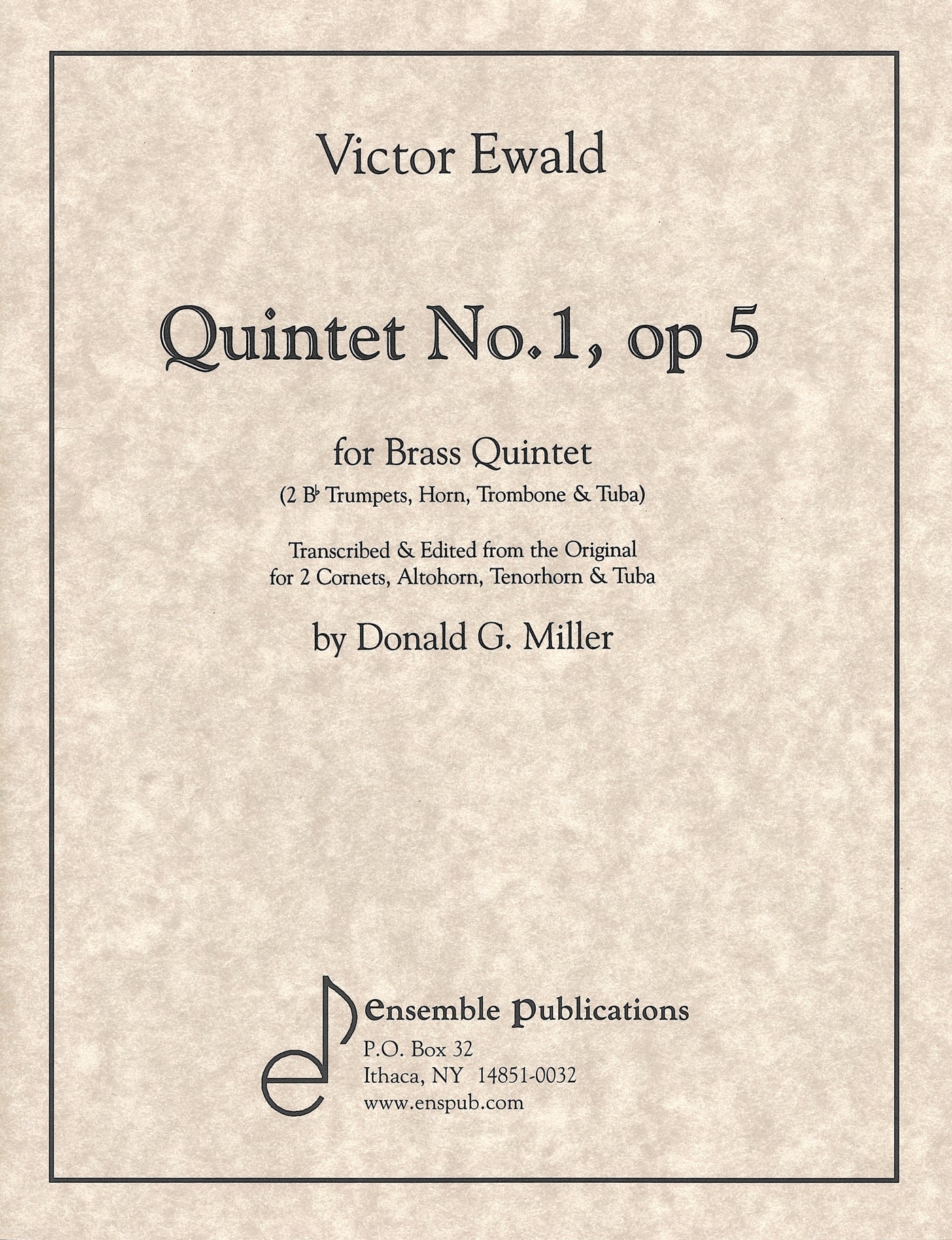 金管5重奏曲 第1番 作品5（金管5重奏）／Quintet No. 1 Op. 5