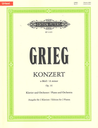 ピアノ協奏曲 イ短調 Op.16（2台4手）／Piano Concerto in A minor Op. 16 (2P4H)
