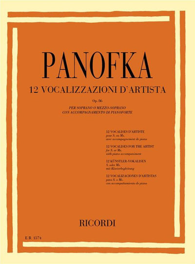 12の芸術家のためのヴォカリーズ Op.86（ソプラノ、メゾソプラノ）／12 Vocalizzi d'Artista Op. 86