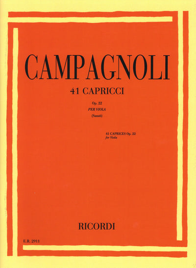 41のカプリス Op.22      41の奇想曲（ヴィオラ）／41 Caprices Op. 22 (Viola)