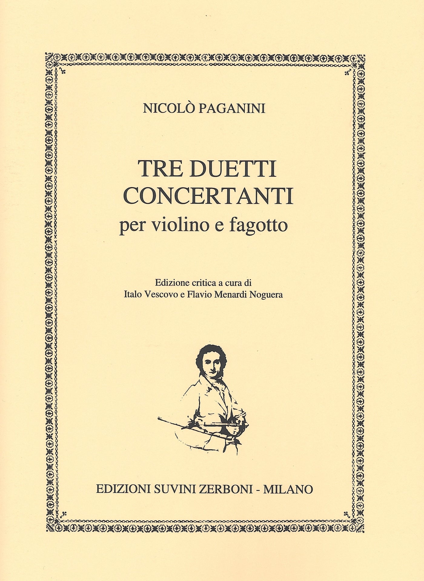 3つの協奏的2重奏曲（Score & Parts）／Tre Duetti Concertanti (Violin & Bassoon)