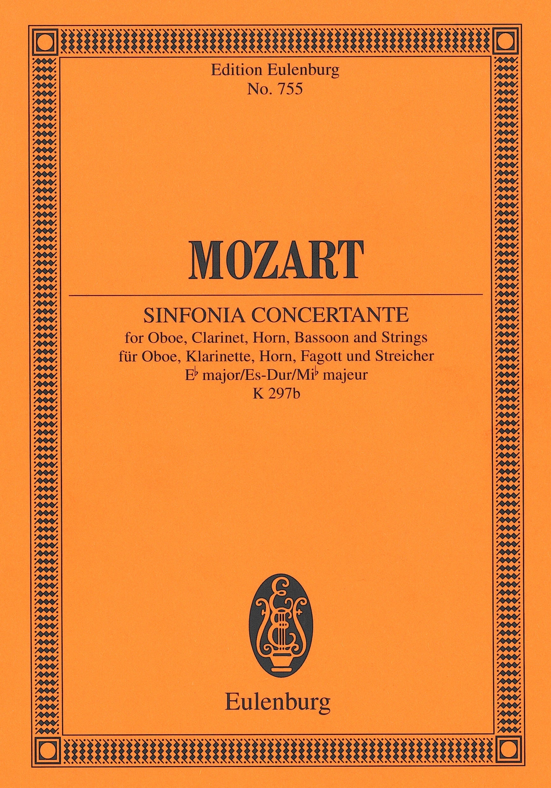 協奏交響曲 変ホ長調 K297b（スタディスコア）／Sinfonia Concertante K. 297b (Study Score ...