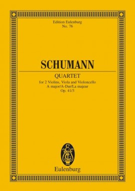 弦楽4重奏曲 第3番 イ長調 Op.41 No. 3（スタディスコア）／String Quartet No. 3 in A Major Op. 41/3