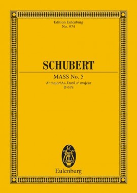 ミサ曲 第5番 変イ長調 D 678（スタディスコア）／Mass No. 5 in Ab Major D. 678