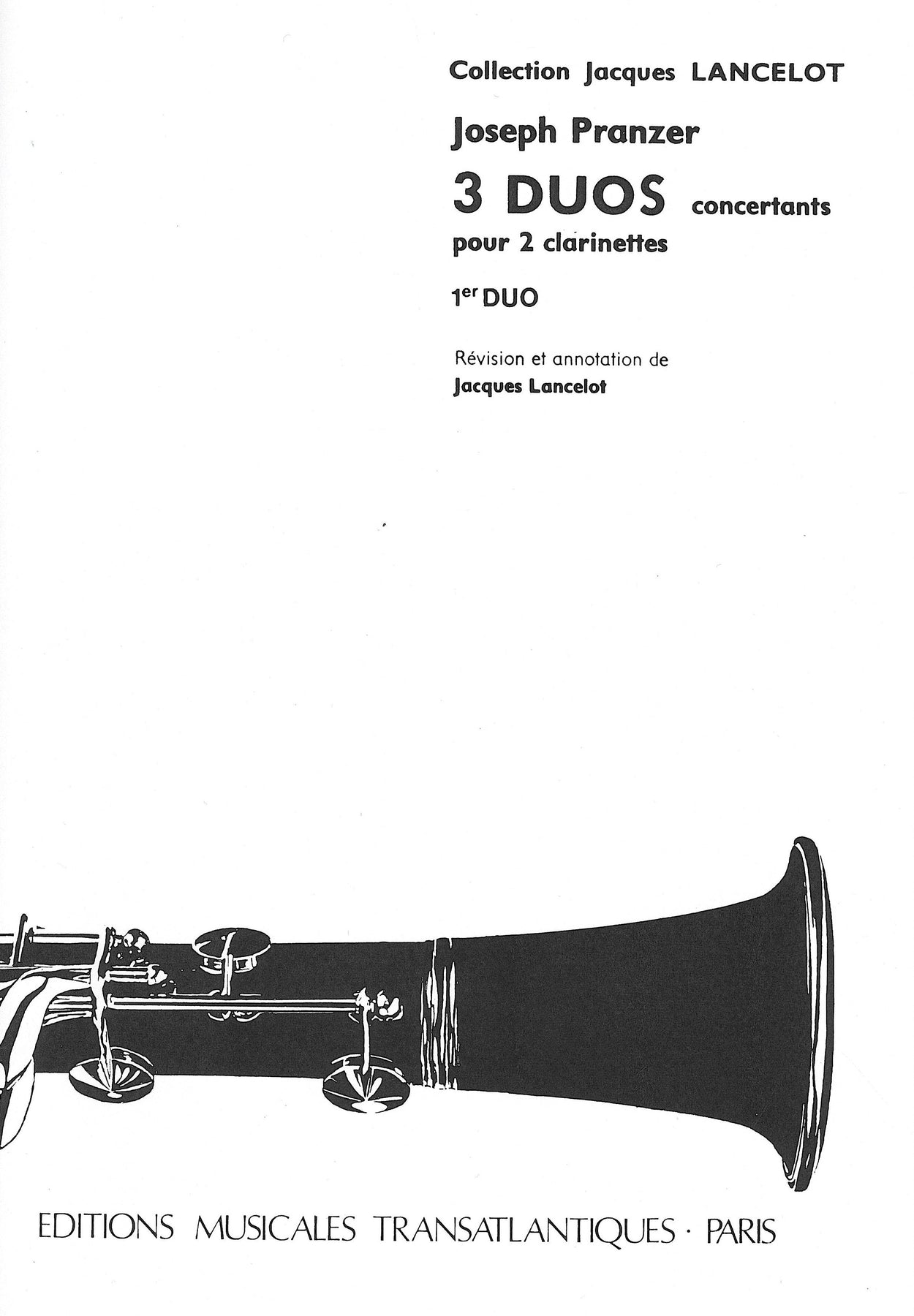 3つの協奏的2重奏曲 第1番（クラリネットデュエット）／3 Duos Concertants Vol 1 (Clarinet Duet ...