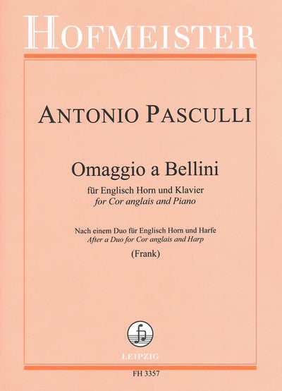 ベッリーニへのオマージュ（イングリッシュホルンソロ）／Omaggio a Bellini (Cor Anglais & Piano)