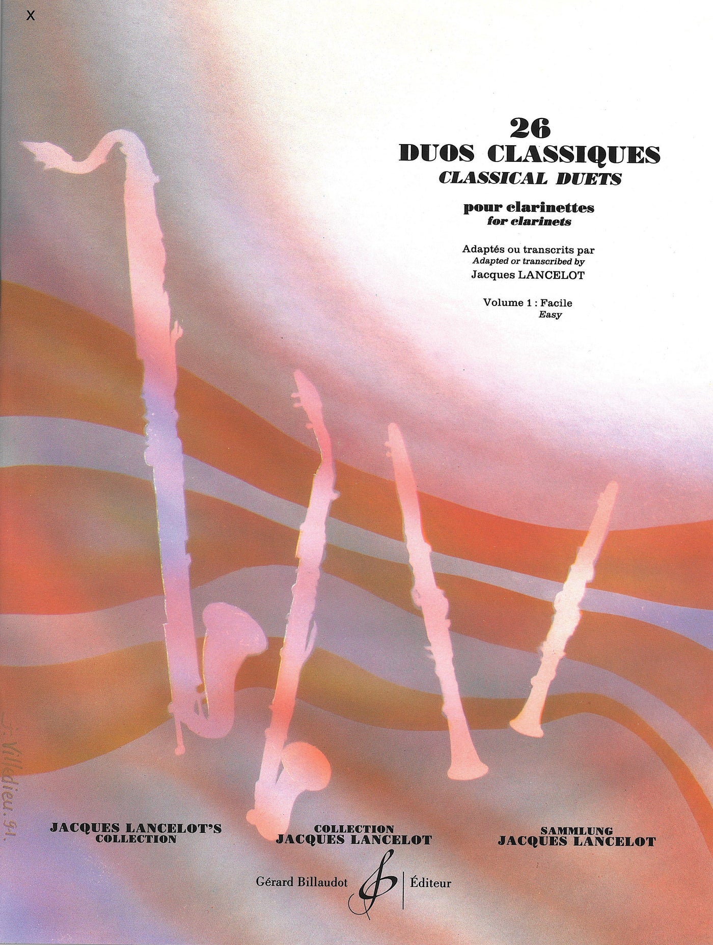 26の古典2重奏曲 第1巻（やさしい）（クラリネットデュエット）／26 Duos Classiques Volume 1 (Clarinet Duet)