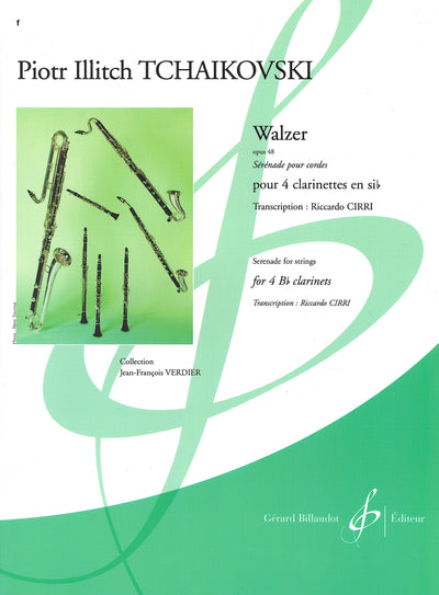 弦楽セレナーデ作品48より「ワルツ」（クラリネット4重奏）／Walzer, Serenata pour Cordes Op. 48 (CL Quartet)