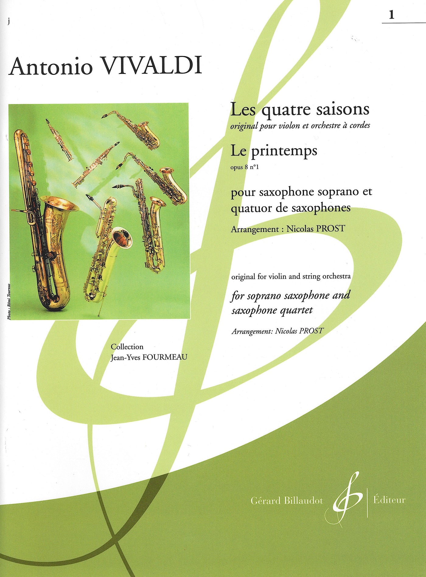 四季より「春」（サックス5重奏）／Le Printemps (Les Quatre Saisons Op. 8 No. 1)