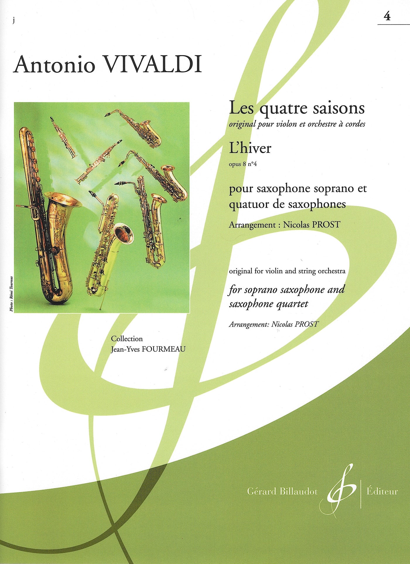 四季より「冬」（サックス5重奏）／L'hiver (Les Quatre Saisons Op. 8 No. 4)