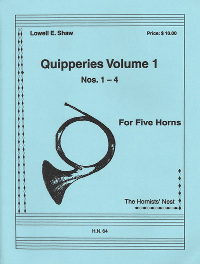 クイッパリーズ 第1巻（1-4番）（ホルン4重奏）／Quipperies Volume 1 (Horn Quintet)