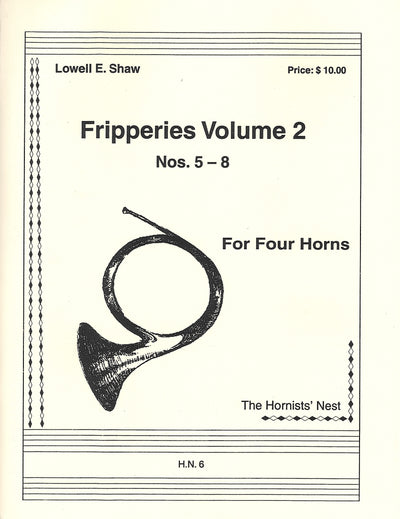 フリッパリーズ 第2巻（5-8番）（ホルン4重奏）／Fripperies Volume 2 (Horn Quartet)