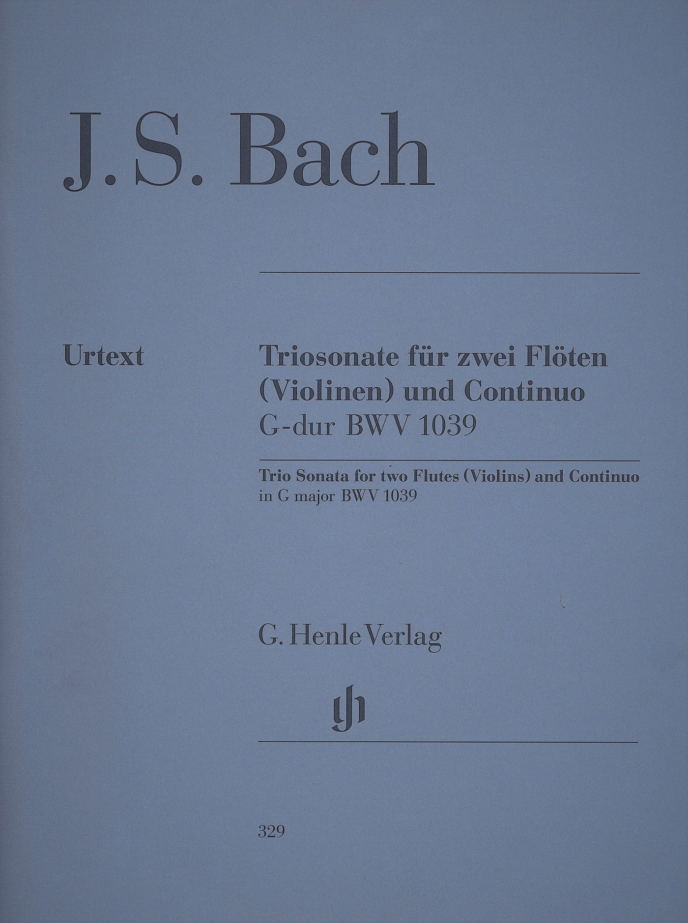 トリオ・ソナタ ト長調 BWV 1039（フルートデュエット）／Trio Sonata for Two Flutes and Continuo in G Major