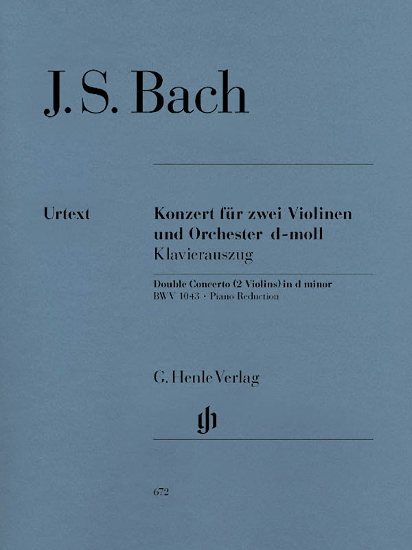 2つのヴァイオリンのための協奏曲 ニ短調 BWV1043（ヴァイオリンデュエット）／Concerto in D Minor BWV 1043 (2 Violins & Piano)