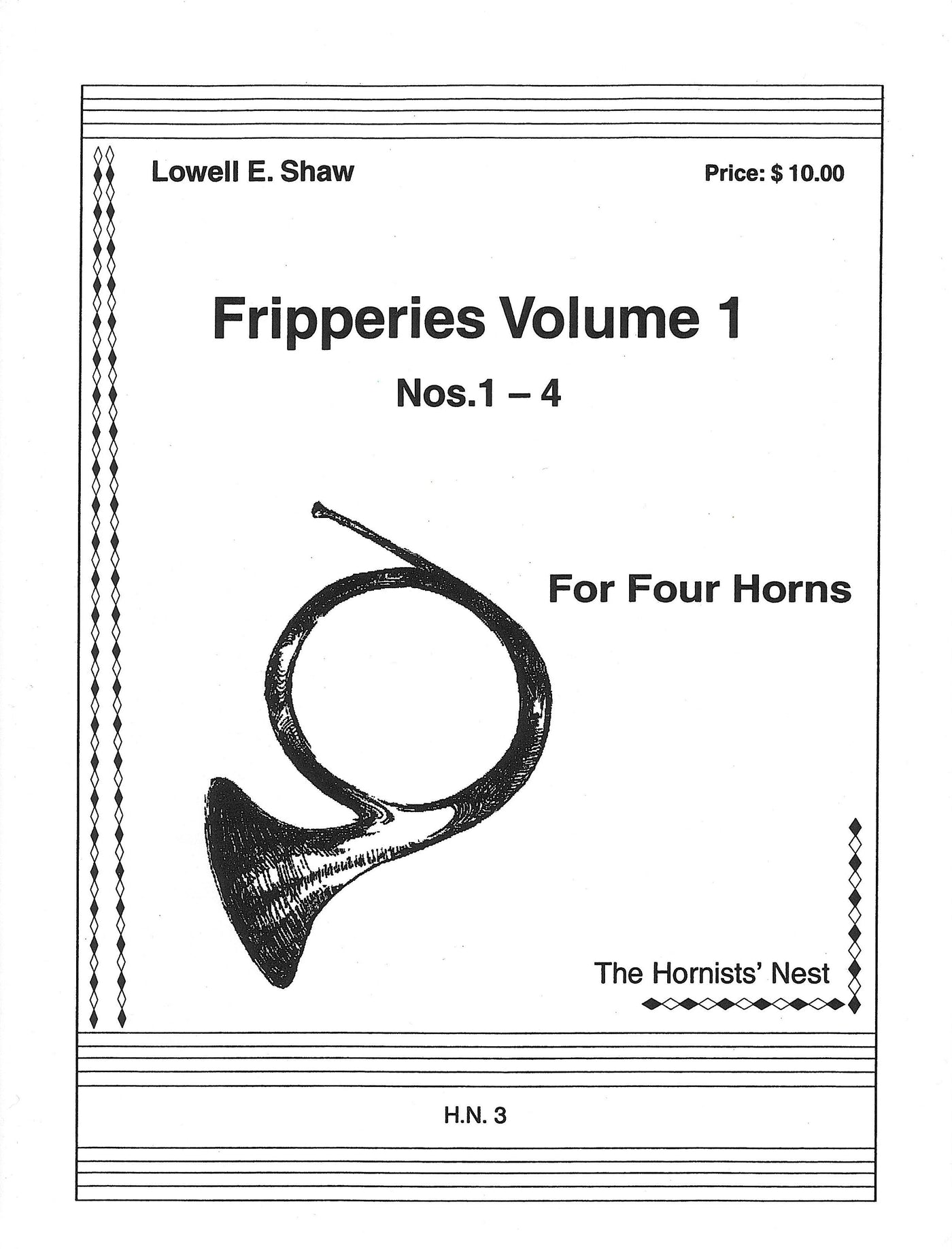 フリッパリーズ 第1巻（ホルン4重奏）／Fripperies Volume 1 (Horn Quartet)