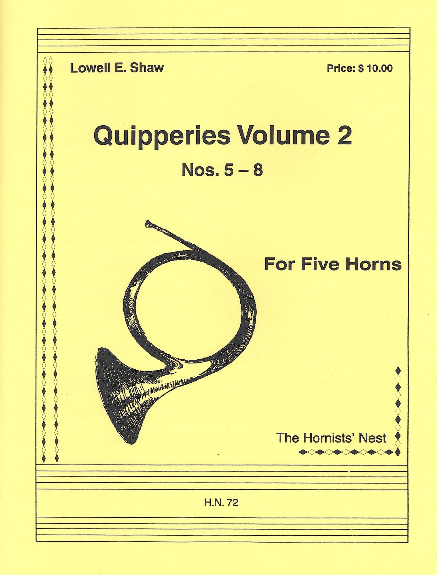 クイッパリーズ 第2巻（5-8番）（ホルン5重奏）／Quipperies Volume 2 (Horn Quintet)