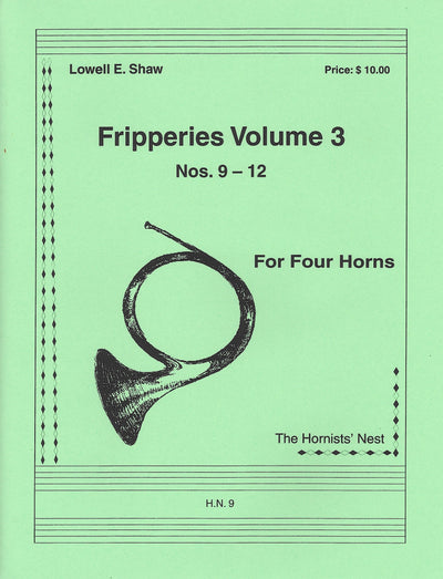 フリッパリーズ 第3巻（9-12番）（ホルン4重奏）／Fripperies Volume 3 (Horn Quartet)