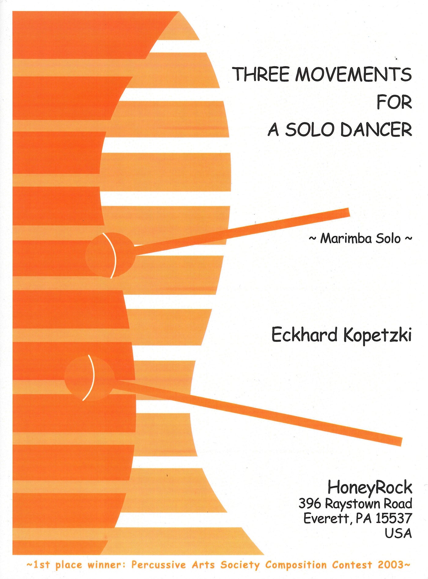 ソロ・ダンサーのための3つの楽章（マリンバソロ）／3 Movements for a Solo Dancer (Honey Rock)