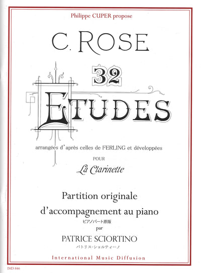 フェルリンクによる32の練習曲（ピアノ伴奏譜・クラリネット譜無）／32 Etudes D'apres Ferling (Piano accomp.) (IMD)