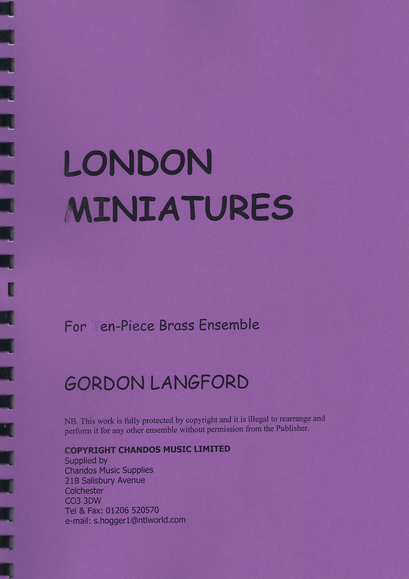 ロンドンの小景（金管10重奏）／London Miniatures