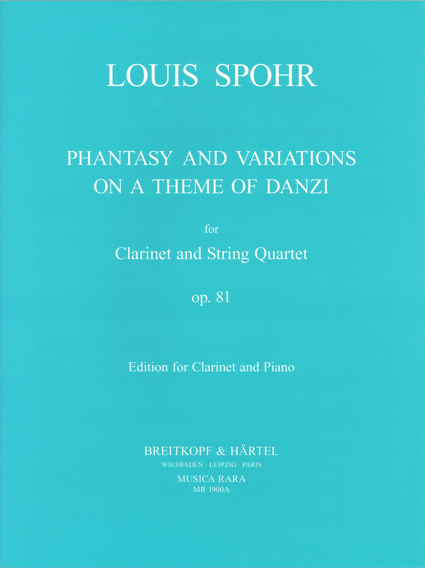 ダンツィの主題による幻想曲と変奏曲 Op.81（クラリネットソロ）／Phantasy and Variations on a Theme of Danzi Op. 81