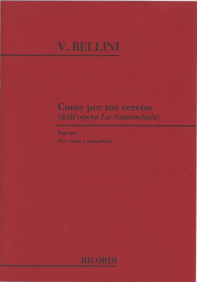 私にとって今日という日は（気も晴れ晴れと）（歌劇「夢遊病の女」より）／Come per me sereno (from La sonnambula)