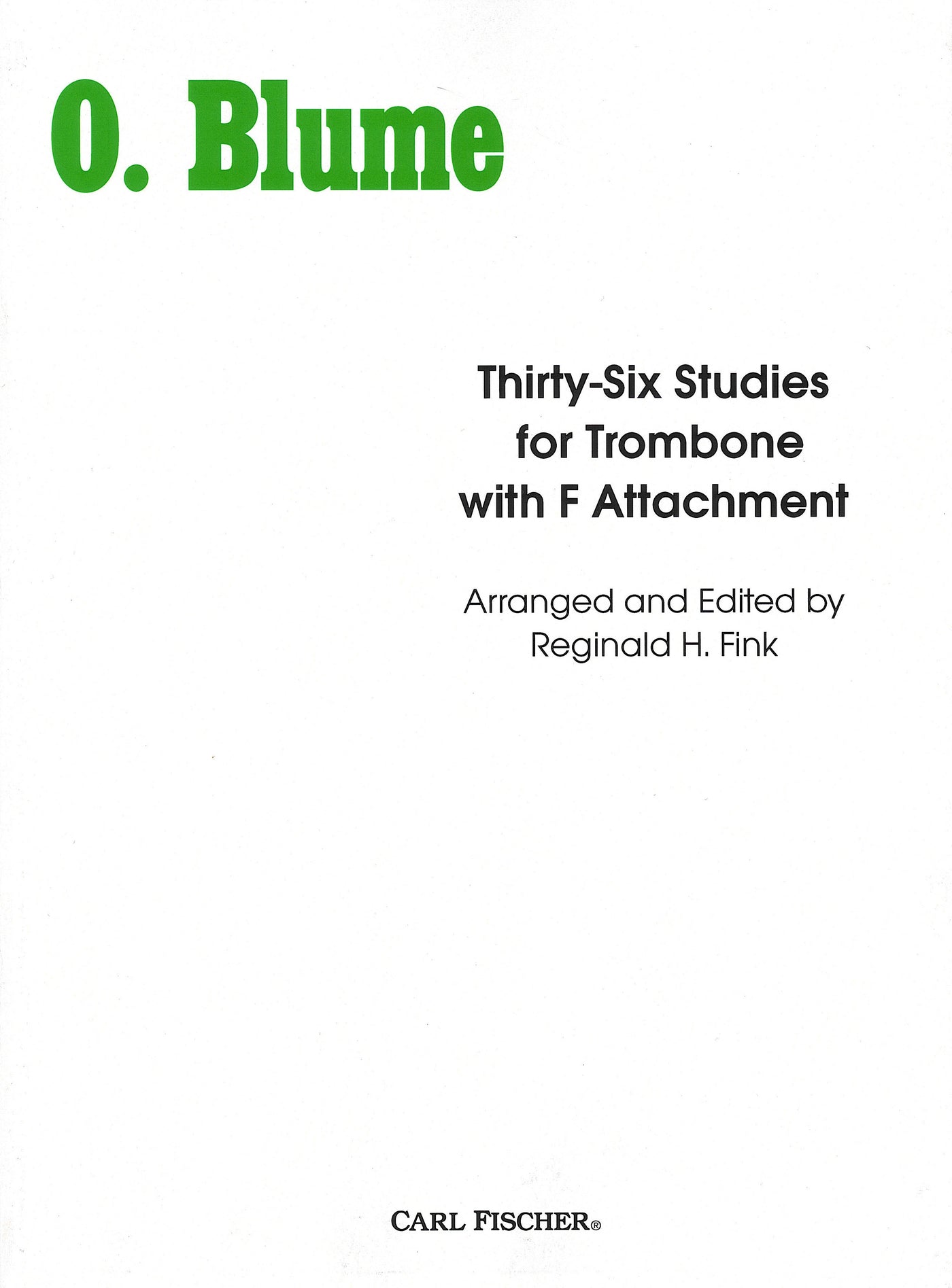 36の練習曲 ｱﾀｯﾁﾒﾝﾄ付きトロンボーン教本（バストロンボーン）／36 Studies (Trombone with F Attachment)