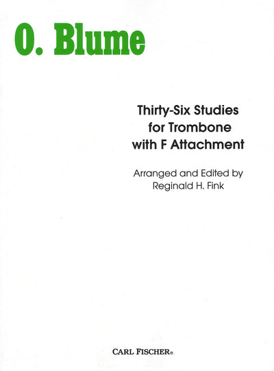 36の練習曲 ｱﾀｯﾁﾒﾝﾄ付きトロンボーン教本（バストロンボーン）／36 Studies (Trombone with F Attachment)