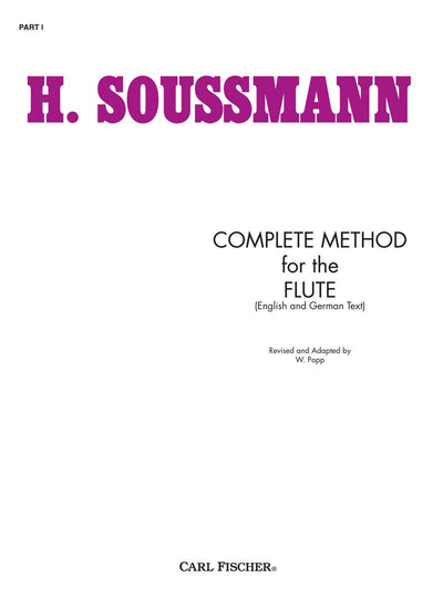 フルート総合教則本 第1巻（フルート）／Complete Method for the Flute Part 1