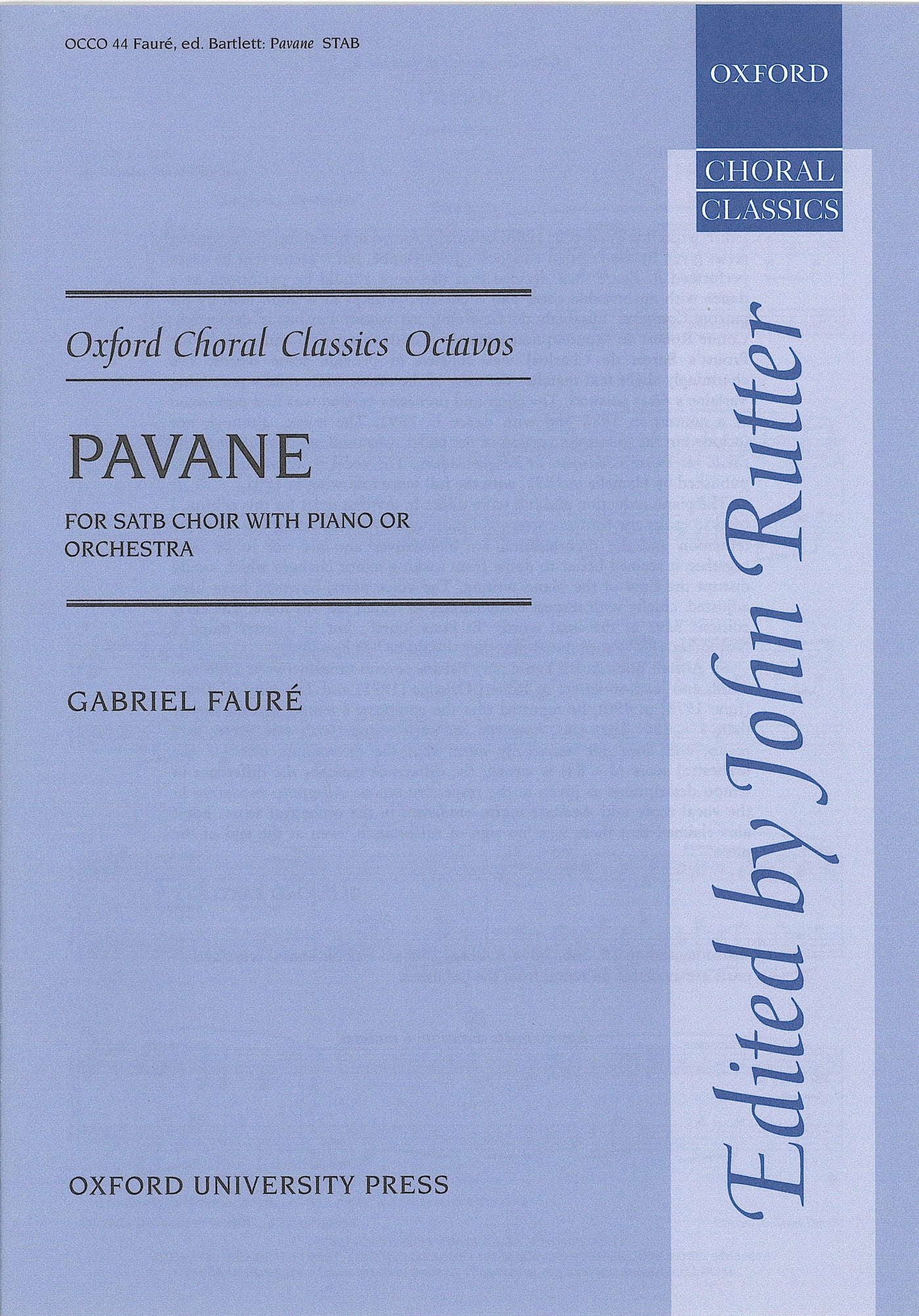 パヴァーヌ（SATB & Piano）／Pavane (Vocal Score) (Oxford University Press)