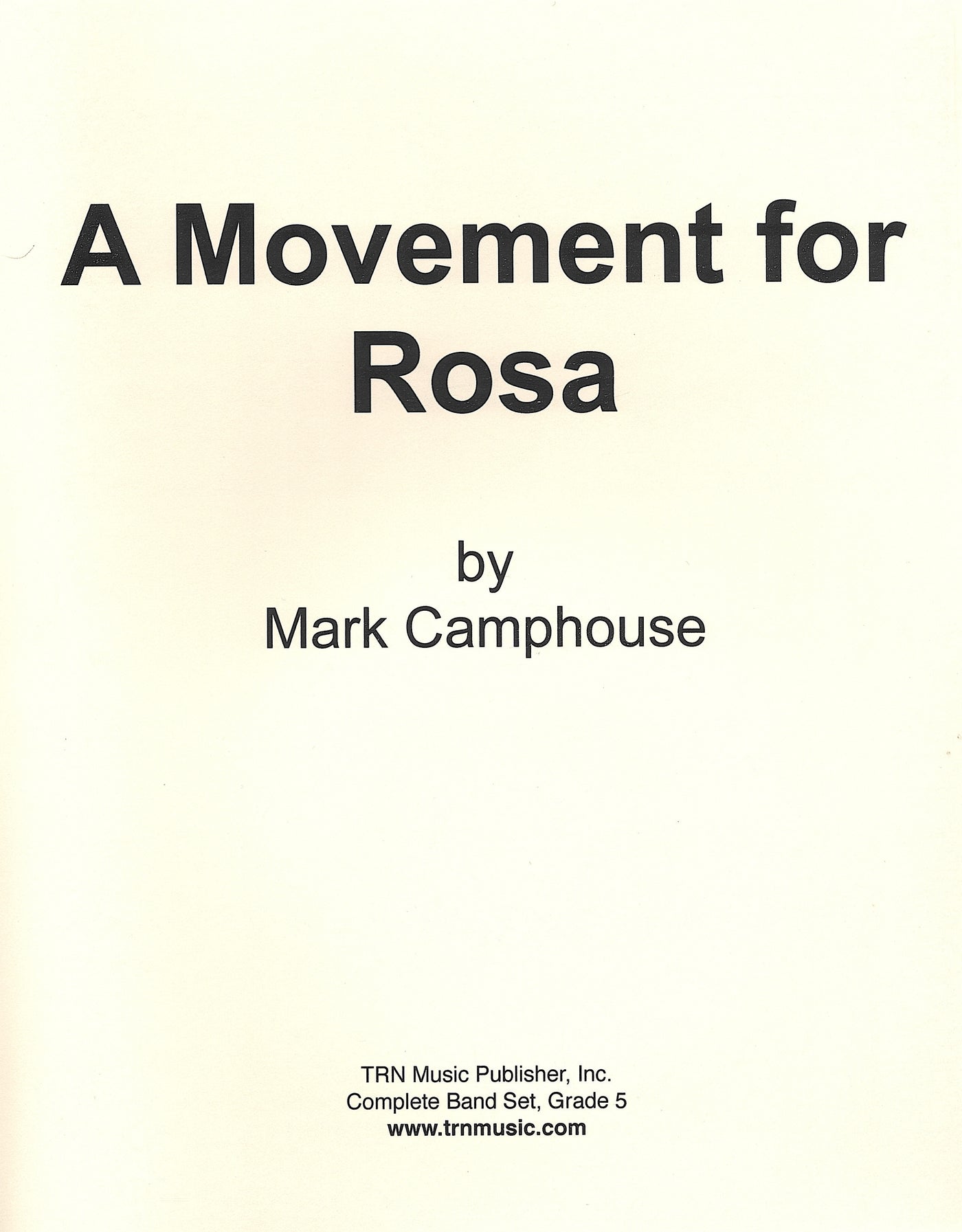 ローザのための楽章／A Movement for Rosa