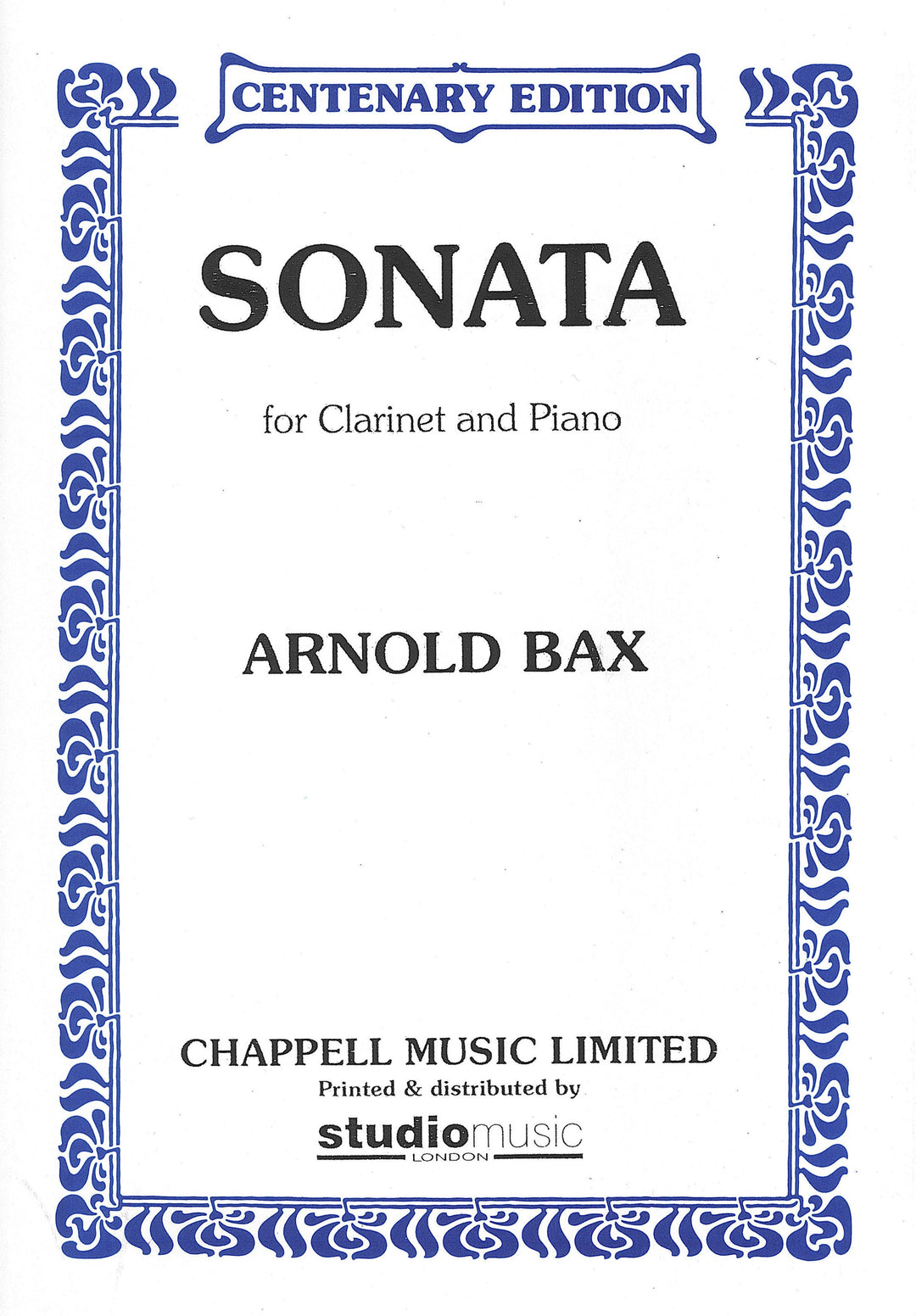 クラリネット・ソナタ（クラリネットソロ）／Sonata (Clarinet & Piano