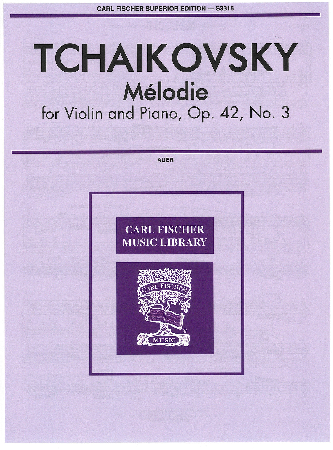 メロディ 作品42 第3番（ヴァイオリンソロ）／Melodie Op. 42 No. 3