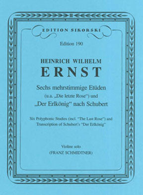 6つの多声的練習曲 ＆ シューベルトの「魔王」による大奇想曲 Op.26（ヴァイオリン）／6 Polyphonic Studies & Der Erlkonig Op 26 (Violin)