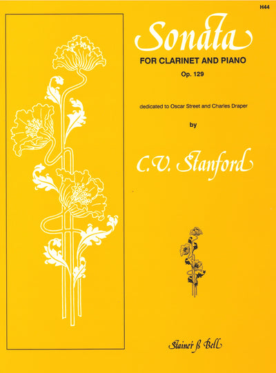 クラリネット・ソナタ Op.129（クラリネットソロ）／Clarinet Sonata Op. 129 (Stainer and Bell)