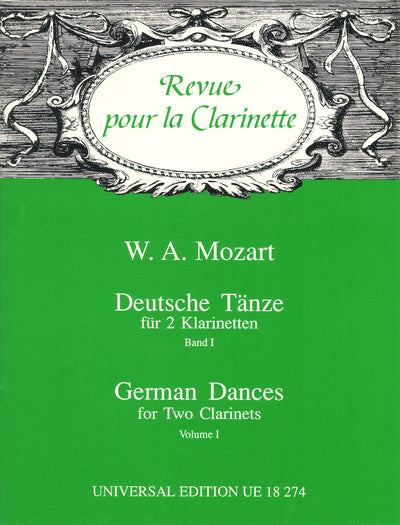 ドイツ舞曲集 第1巻（クラリネットデュエット）／German Dances Volume 1 (Clarinet Duet)