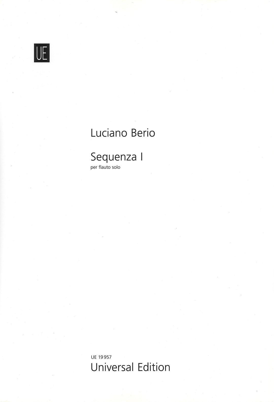 セクエンツァ I(Fl.ソロ)/Sequenza I - Luciano Berio – ウィンズスコア セクエンツァ I(Fl.ソロ)/Sequenza I - Luciano Berio – ウィンズスコア