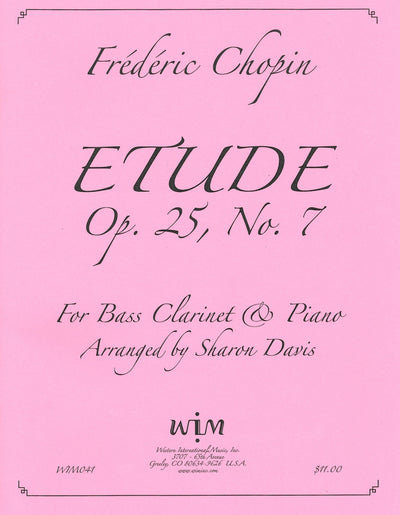 練習曲 Op.25 No. 7（12の練習曲 25-7 「恋の二重唱」）（バスクラリネット）／Etude Op. 25 No. 7 (Bass Clarinet & Piano)