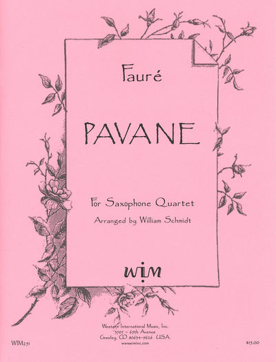 パヴァーヌ（サックス4重奏）／Pavane (Sax Quartet SATB) (Western International)