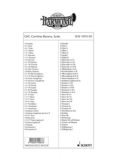 参考音源CD付] カルミナ・ブラーナ／Carmina Burana - Carl Orff