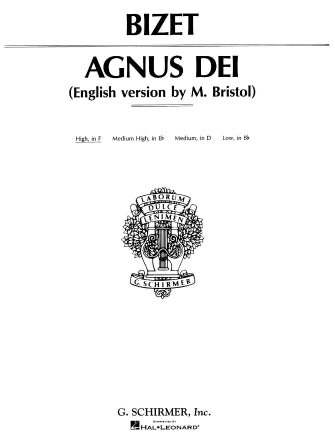 神の子羊(高声用)／Agnus Dei (Lamb of God) (High Voice)