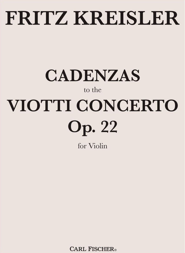 ヴィオッティ：「ヴァイオリン協奏曲 第22番」のカデンツァ（Violin